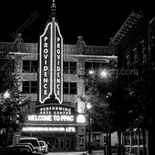 The Providence Performing Arts Centre -- Providence Black and White Framed Photography