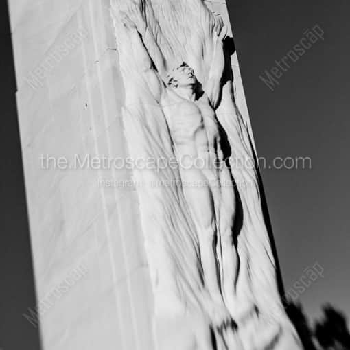 The Angel on the Alamo Cenotaph -- San Antonio Black and White Framed Photos