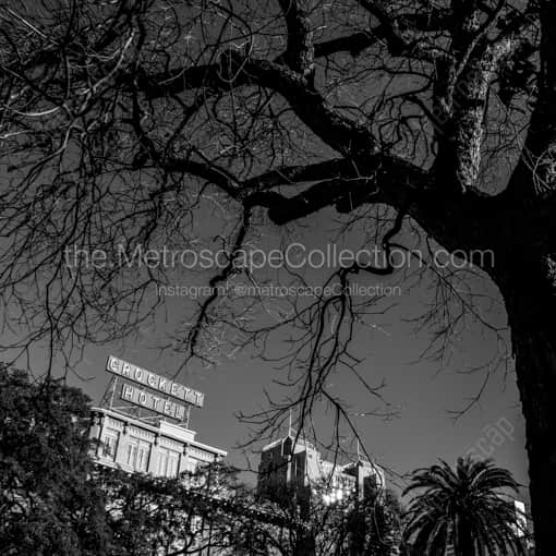 The Crockett Hotel -- San Antonio Black and White Framed Photos