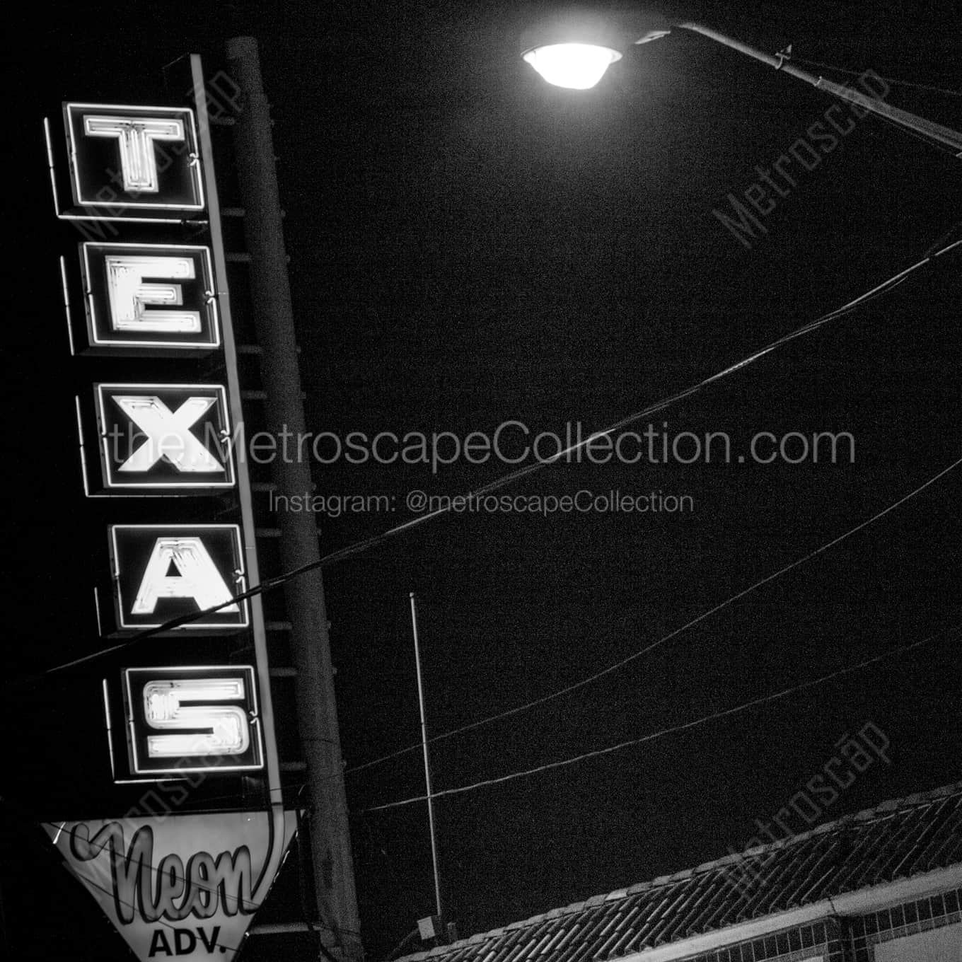The Texas Neon Advertising Sign Framed Photos The Texas Neon Advertising Sign Framed Photos square crop