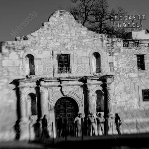 Mission San Antonio de Valero -- San Antonio Black and White Framed Photos