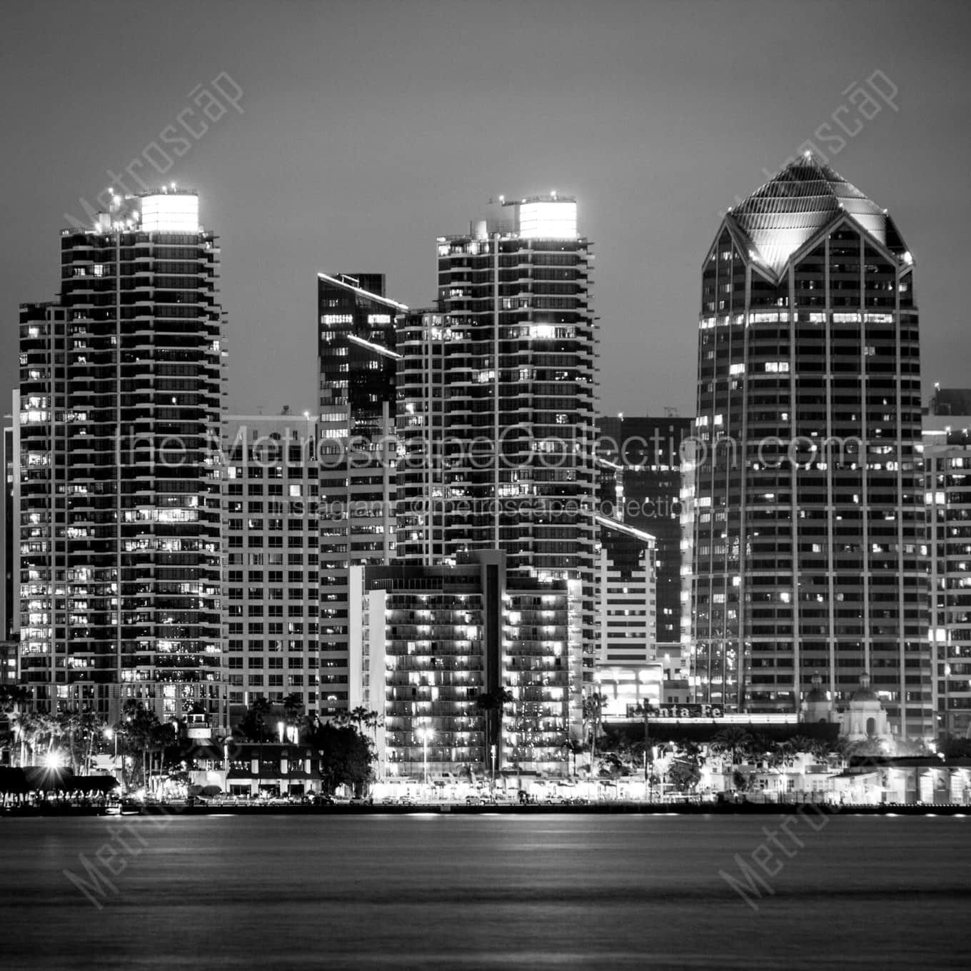 Downtown San Diego at Night Framed Photos Downtown San Diego at Night Framed Photos square crop