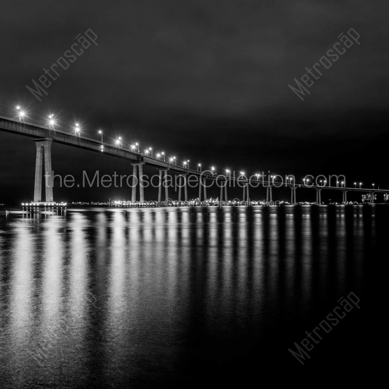 The Coronado Bridge at Night Framed Photos The Coronado Bridge at Night Framed Photos square crop