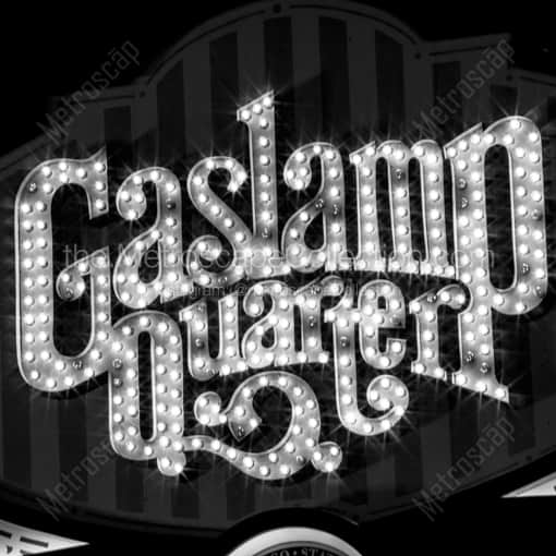 The Gaslamp Quarter Sign -- San Diego Black and White Framed Photos