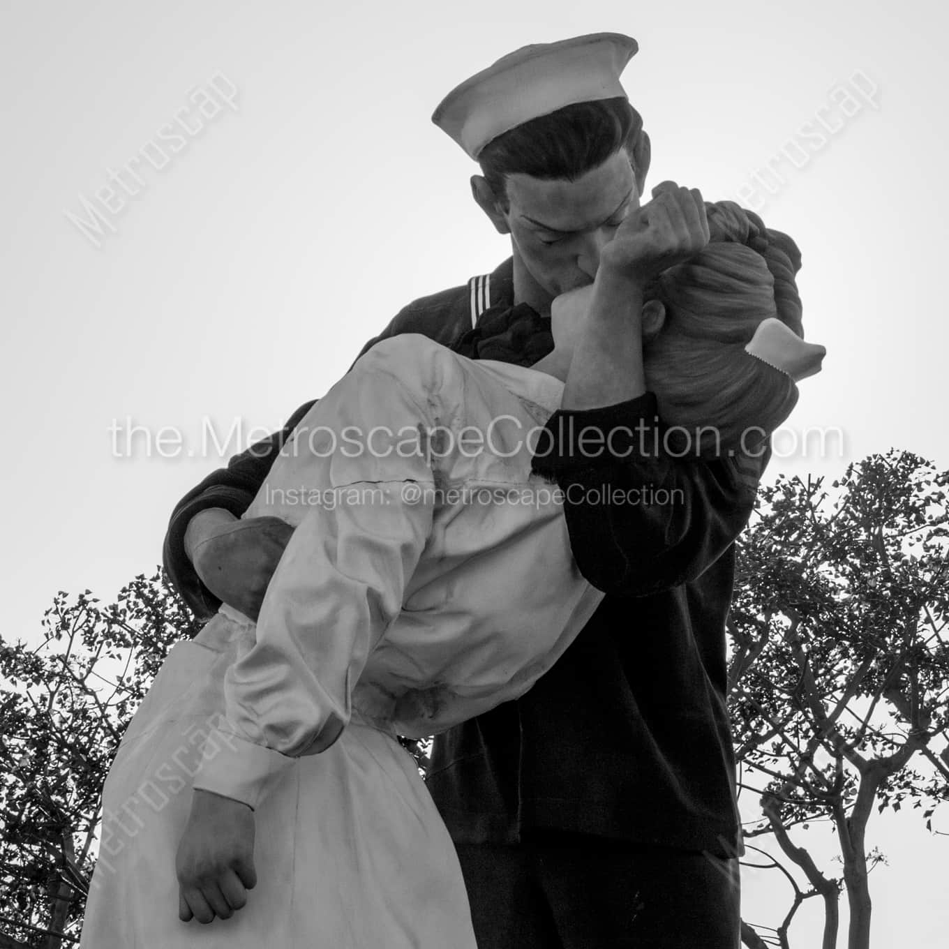 The Kissing Sailor Sculpture Near the USS Midway Framed Photos The Kissing Sailor Sculpture Near the USS Midway Framed Photos square crop