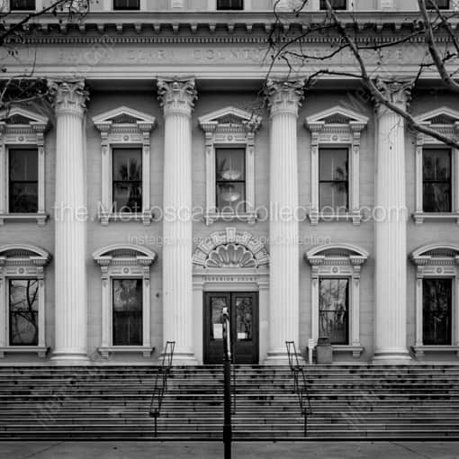 The Santa Clara County Courthouse -- San Jose Black and White Framed Photos