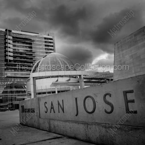 San Jose Municipal Complex -- San Jose Black and White Framed Photos