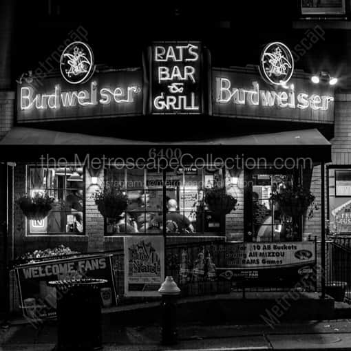 Pats Bar and Grill on Oakland Ave -- St Louis Black and White Framed Photos