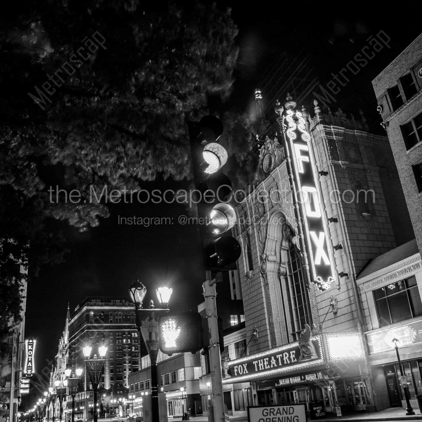 The Fox Theatre on Grand Ave at Night Framed Photos The Fox Theatre on Grand Ave at Night Framed Photos square crop