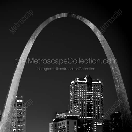 The Gateway Arch Over Saint Louis -- St Louis Black and White Framed Photos