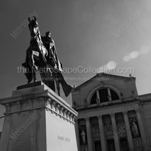 The Saint Louis Statue at the Art Museum -- St Louis Black and White Framed Photos