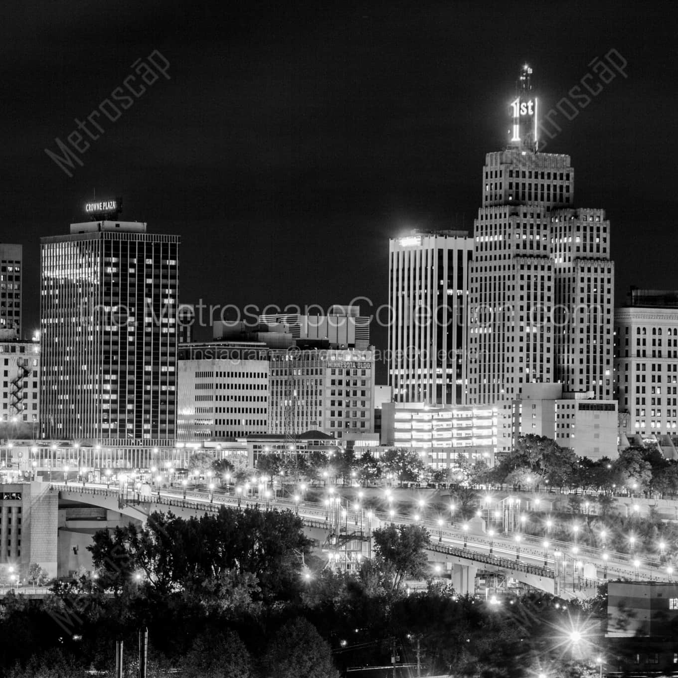 St Paul at Night Framed Photography square crop