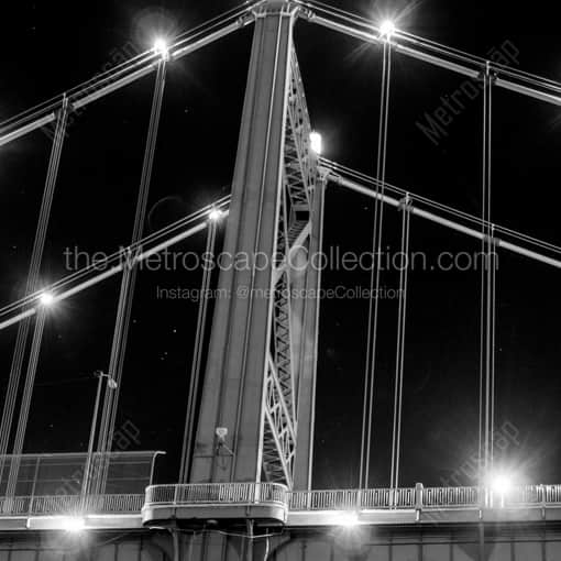 The Anthony Wayne Bridge -- Toledo Black and White Framed Photography
