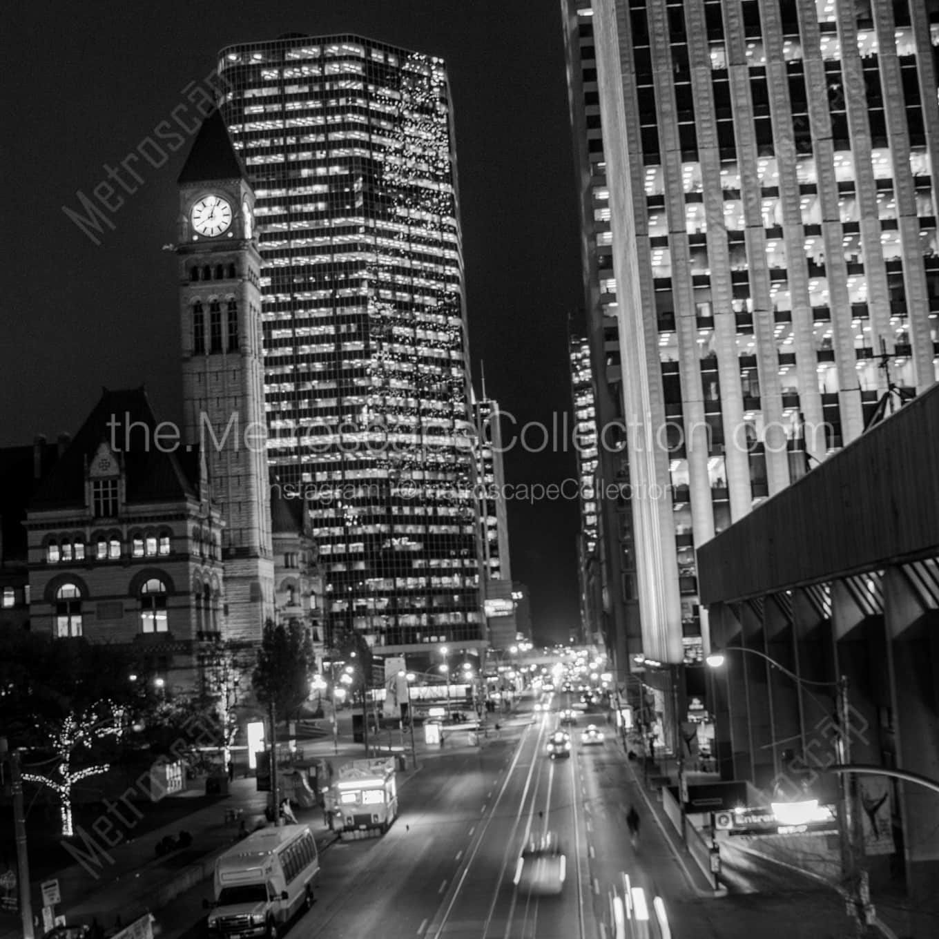 Traffic Streaks Along Queen Street West Framed Photos Traffic Streaks Along Queen Street West Framed Photos square crop