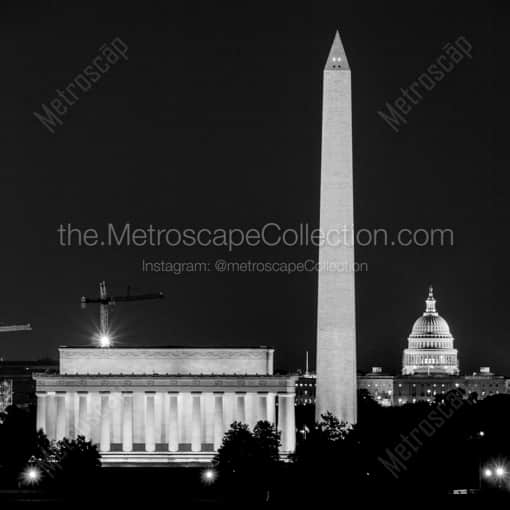 Washington DC Framed Photos of The Washington DC Skyline from the Netherlands Carillion The Washington DC Skyline from the Netherlands Carillion -- Washington DC Black and White Framed Photos