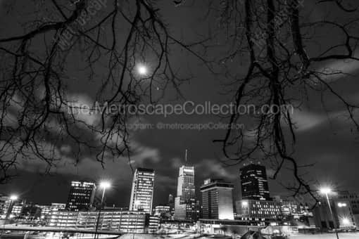 Akron Black and White Photography of The Akron Skyline Along the MLK Jr. Boulevard The Akron Skyline Along the MLK Jr. Boulevard -- Akron Black and White Photography