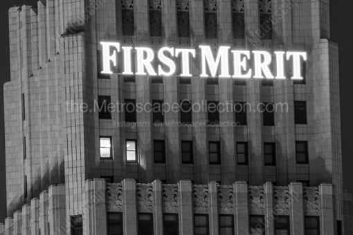 The First Merit Building in Akron -- Akron Black and White Photos