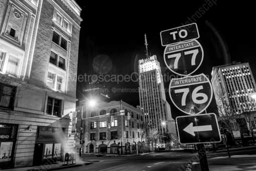 Downtown Akron Ohio -- Akron Black and White Photos
