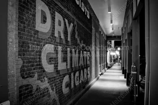 Aspen Black and White Photography of Dry Climate Cigars Wall Mural in Downtown Aspen Dry Climate Cigars Wall Mural in Downtown Aspen -- Aspen Black and White Photography