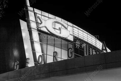 The Georgia Aquarium at Night -- Atlanta Black and White Photos