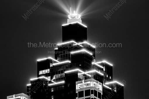Atlanta Black and White Photography of The Top of the SunTrust Plaza Building in Downtown Atlanta The Top of the SunTrust Plaza Building in Downtown Atlanta -- Atlanta Black and White Photography