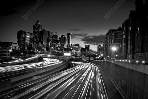 Atlanta Black and White Photography of The Atlanta Skyline from Georgia Tech Campus The Atlanta Skyline from Georgia Tech Campus -- Atlanta Black and White Photography