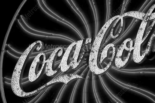 Atlanta Black and White Photography of The Big Coca-Cola Sign in Downtown Atlanta The Big Coca-Cola Sign in Downtown Atlanta -- Atlanta Black and White Photography
