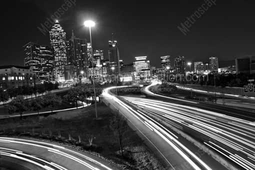 Atlanta Black and White Photography of The Atlanta Skyline from a Spring Street Parking Garage The Atlanta Skyline from a Spring Street Parking Garage -- Atlanta Black and White Photography