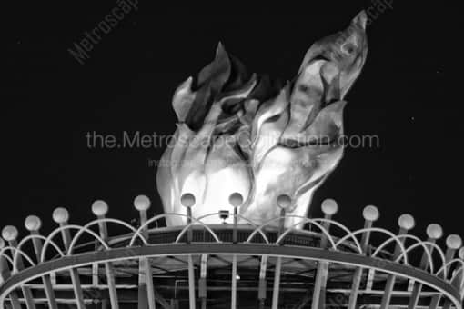 The Olympic Flame off I-75 -- Atlanta Black and White Photos