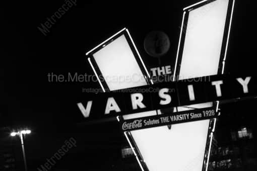 The Varsity V Sign -- Atlanta Black and White Photos