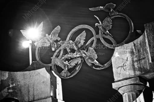 The Olympic Rings in Atlanta -- Atlanta Black and White Photos