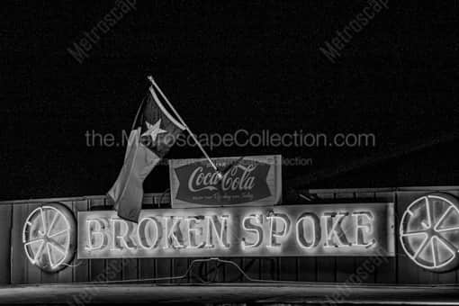 The Broken Spoke -- Austin Black and White Photos