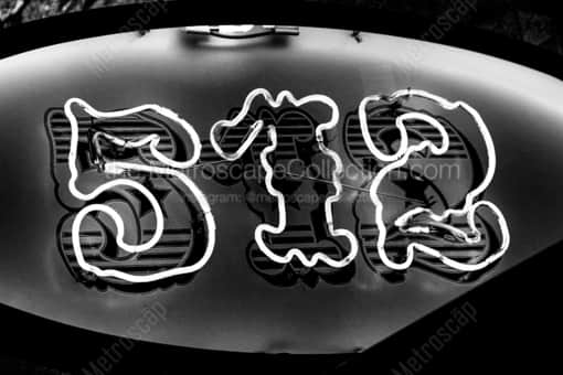 The 512 Sign on Sixth -- Austin Black and White Photos