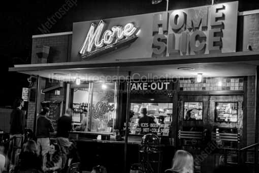 The Home Slice Take-Out Window -- Austin Black and White Photos