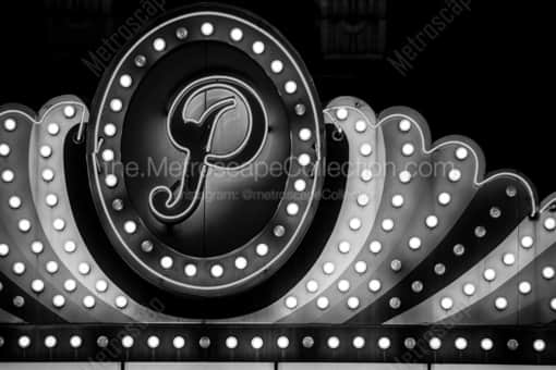 The Paramount Theater Sign -- Austin Black and White Photos