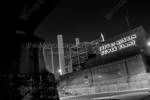The City of Austin Power Plant. -- Austin Black and White Photos