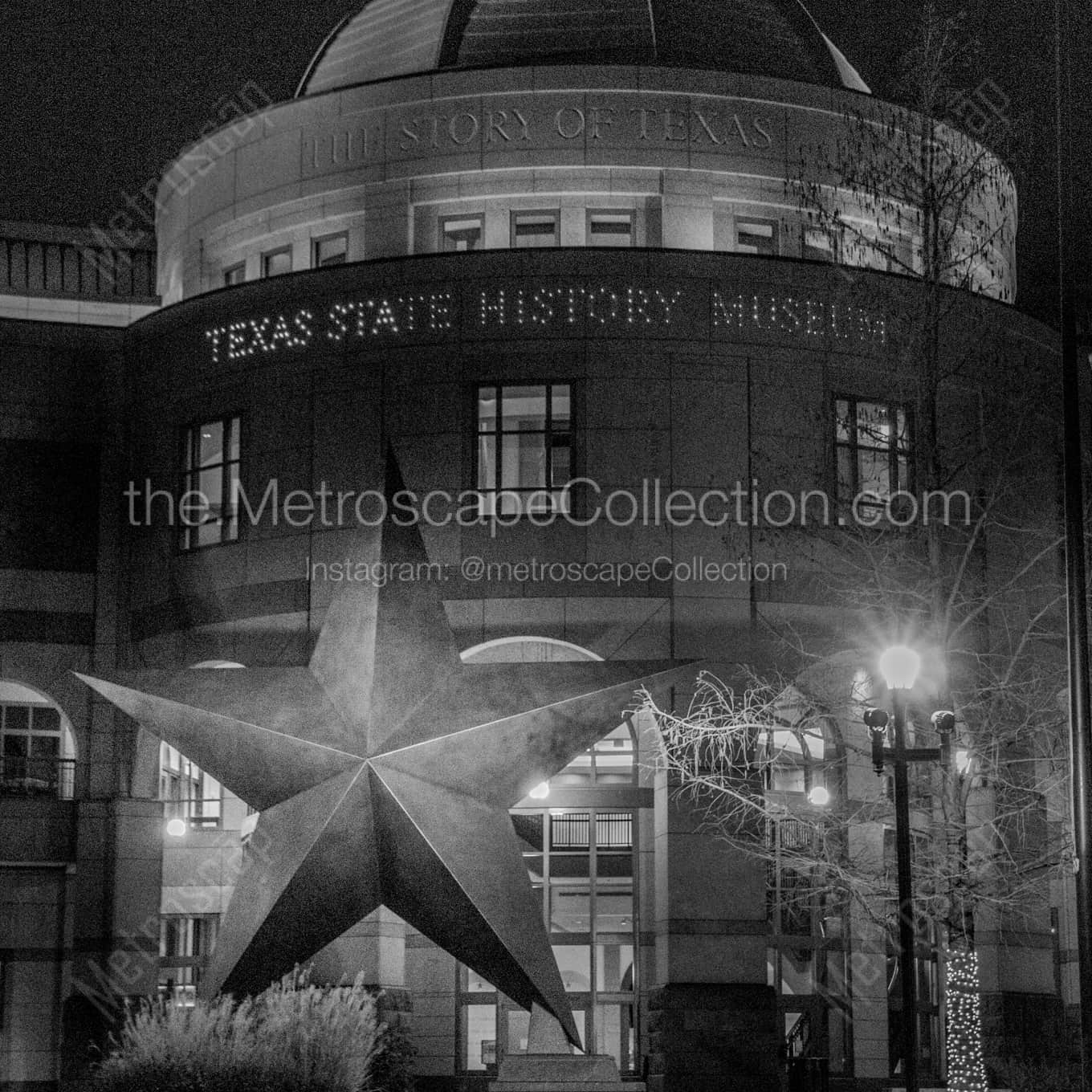The Texas State History Museum landscape black and white Photography square crop
