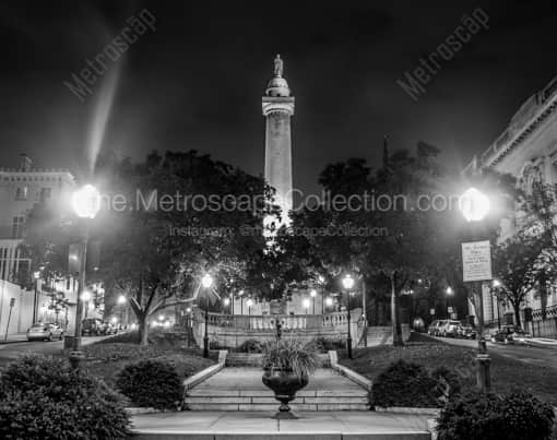 The Baltimore Washington Monument -- Baltimore Black and White Photos