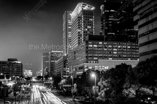 Baltimore Black and White Photography of Six (6) Lanes of Traffic on East Pratt Street Six (6) Lanes of Traffic on East Pratt Street -- Baltimore Black and White Photography