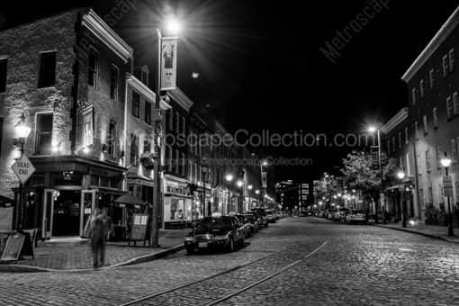Fells Point at Night -- Baltimore Black and White Photos