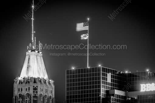 The Baltimore Trust Building at Night -- Baltimore Black and White Photos