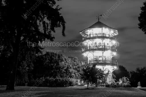 The Patterson Park Pagoda -- Baltimore Black and White Photos