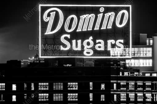 A tight crop of the Domino Sugar Sign -- Baltimore Black and White Photos