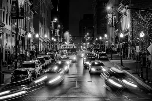 Baltimore Black and White Photography of Charles St. in Downtown Baltimore at the Washington Monument Split Charles St. in Downtown Baltimore at the Washington Monument Split -- Baltimore Black and White Photography