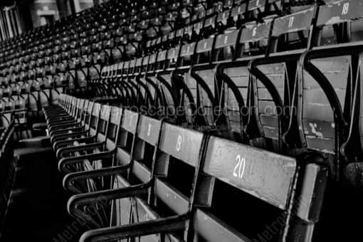 Fenway Park Bleachers -- Boston Black and White Photography
