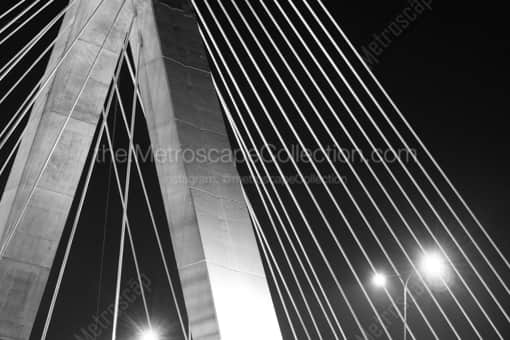 The North Spire of the Bunker Hill Bridge -- Boston Black and White Photography