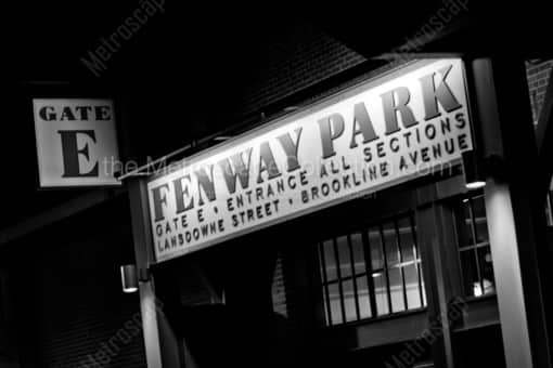 Fenway Park Gate E Entrance -- Boston Black and White Photography