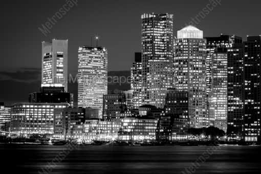 The Federal Reserve Bank Building in the Boston Skyline -- Boston Black and White Photography