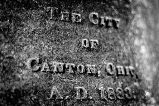 Canton Ohio Bell Inscription -- Canton Black and White Photography