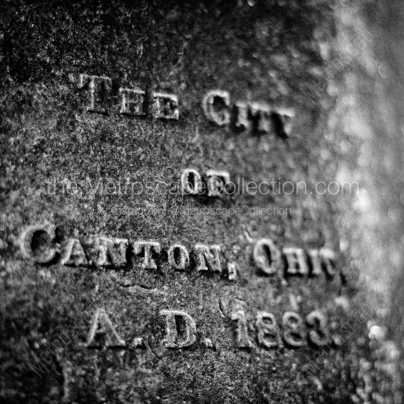 Canton Ohio Bell Inscription landscape black and white Photography Canton Ohio Bell Inscription landscape black and white Photography square crop